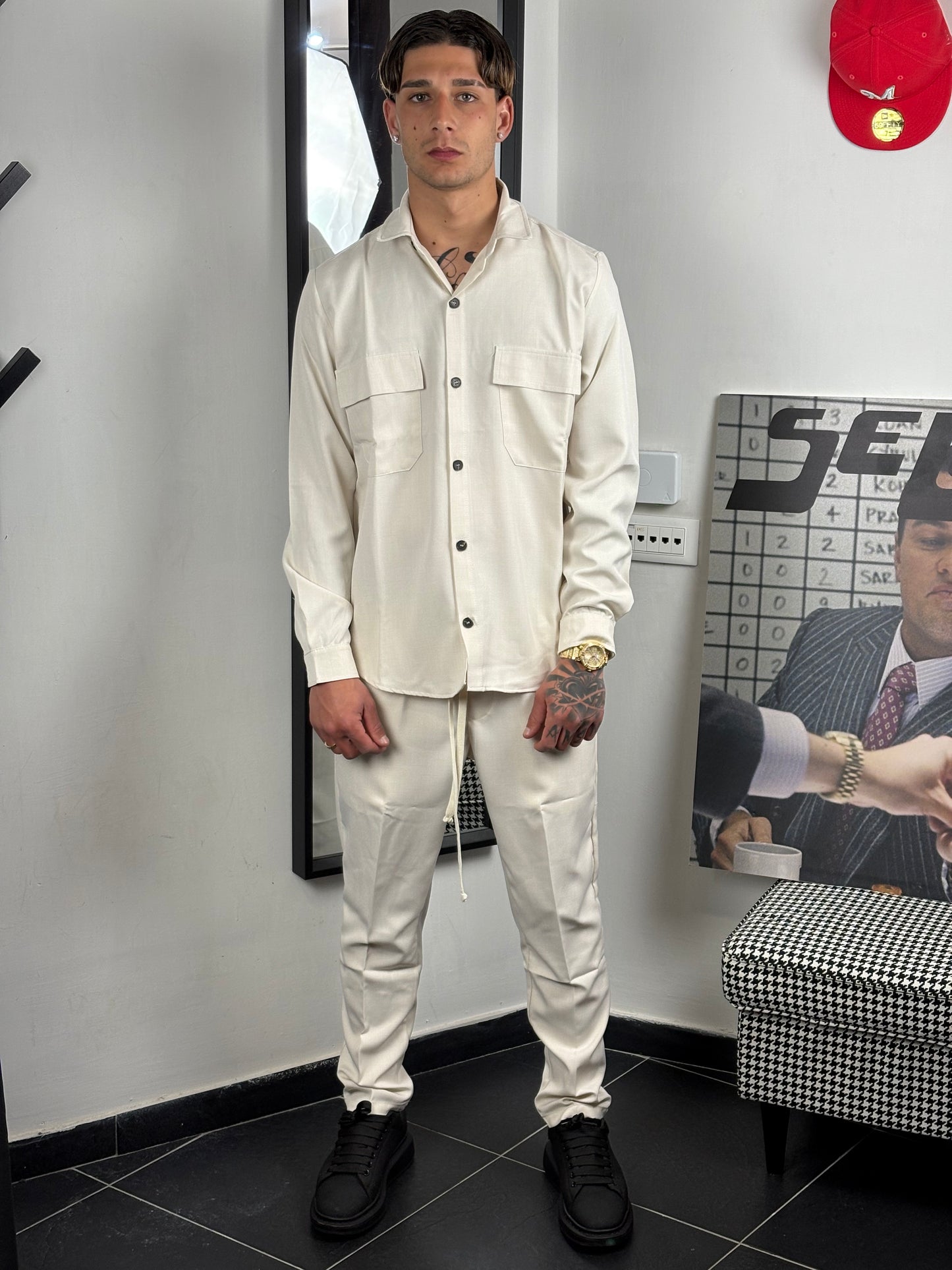 coordinato leggero beige