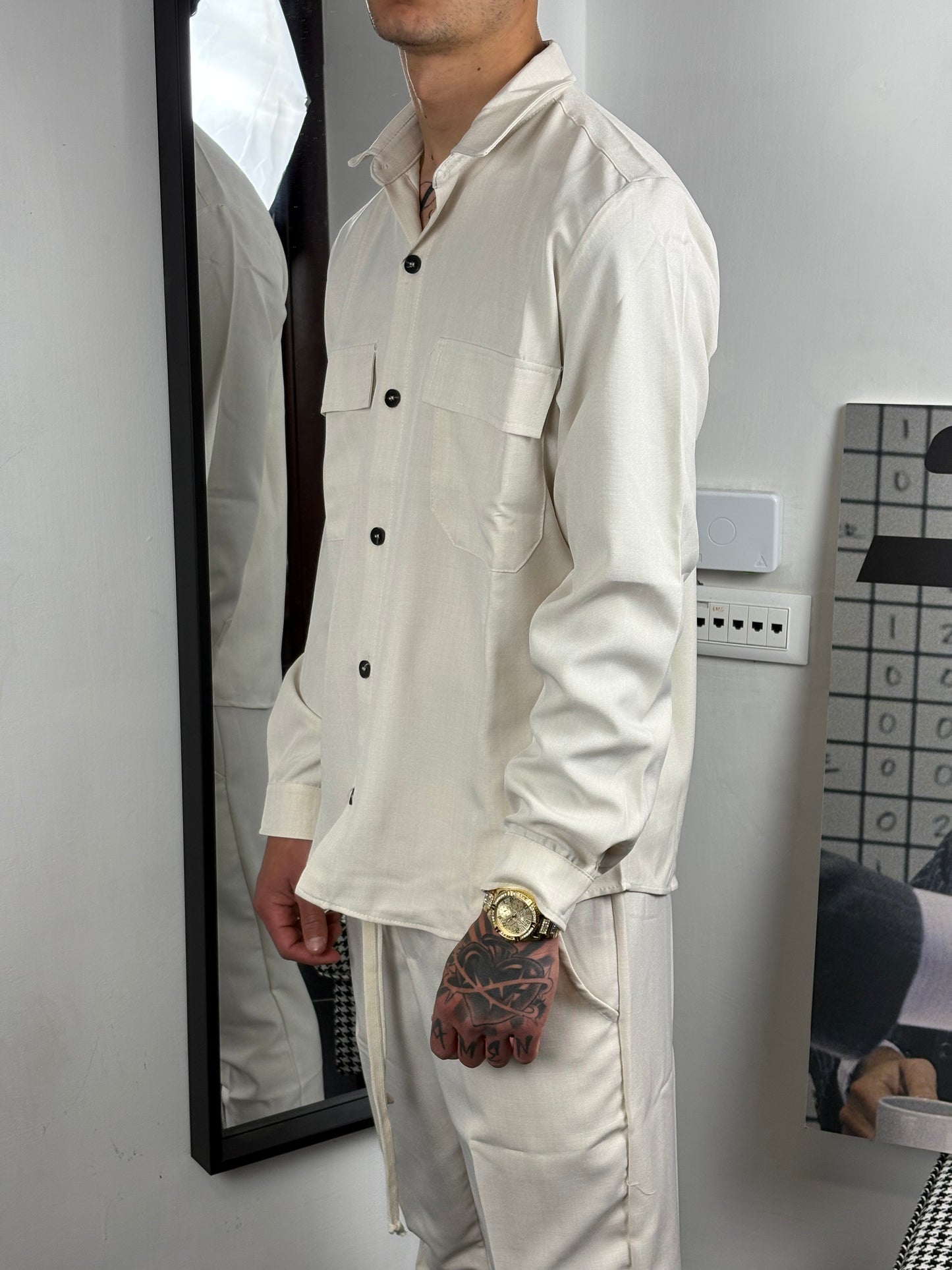 coordinato leggero beige