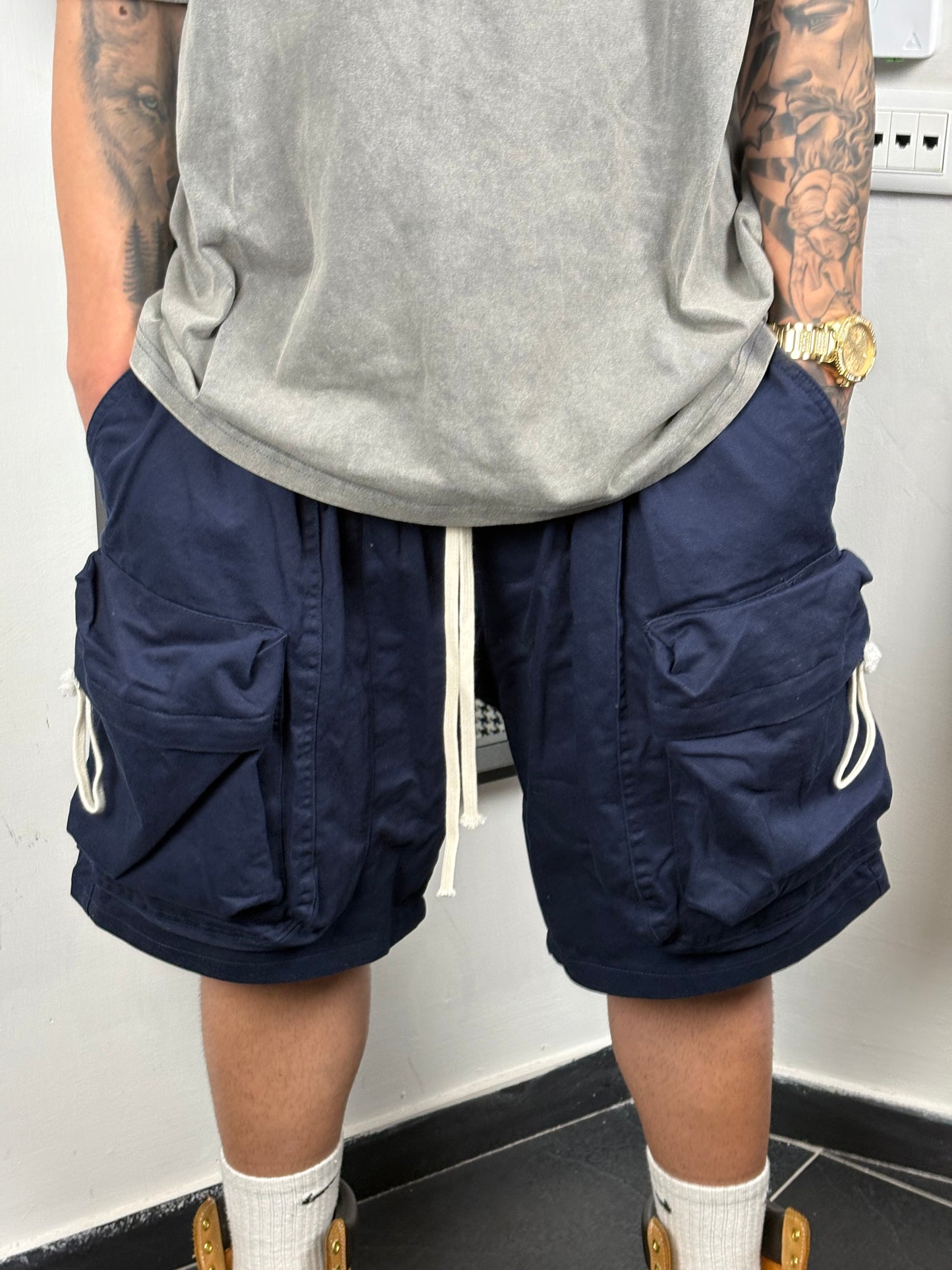 shorts cargo blu notte