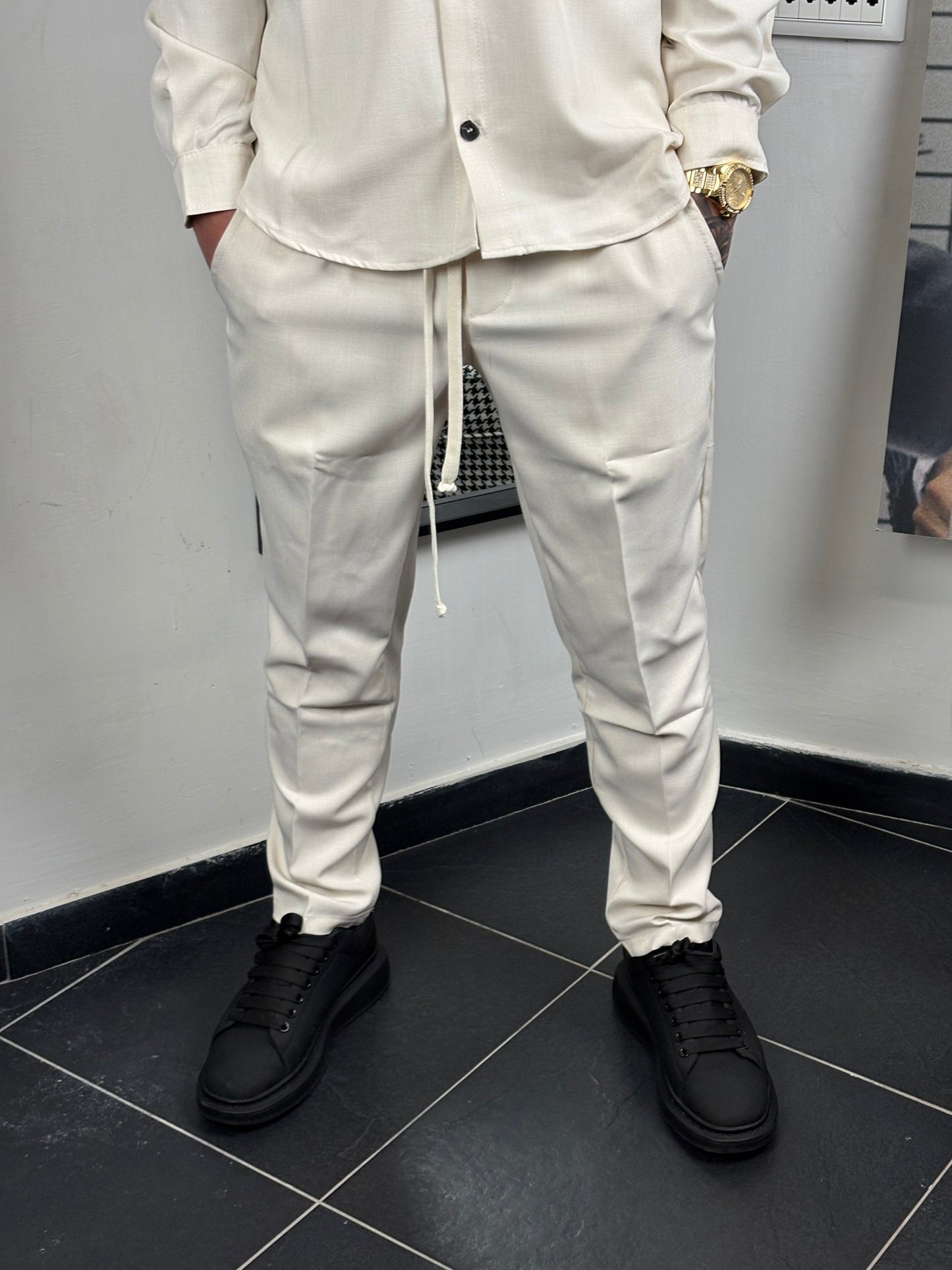 coordinato leggero beige