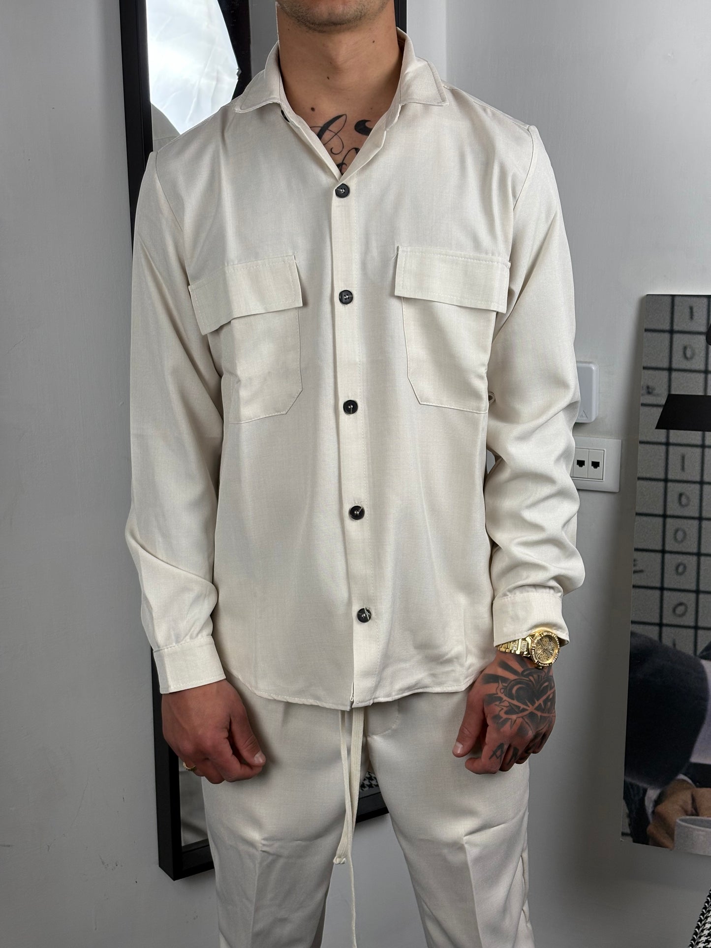 coordinato leggero beige