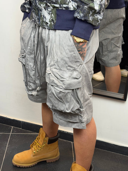 shorts cargo slavati grigio