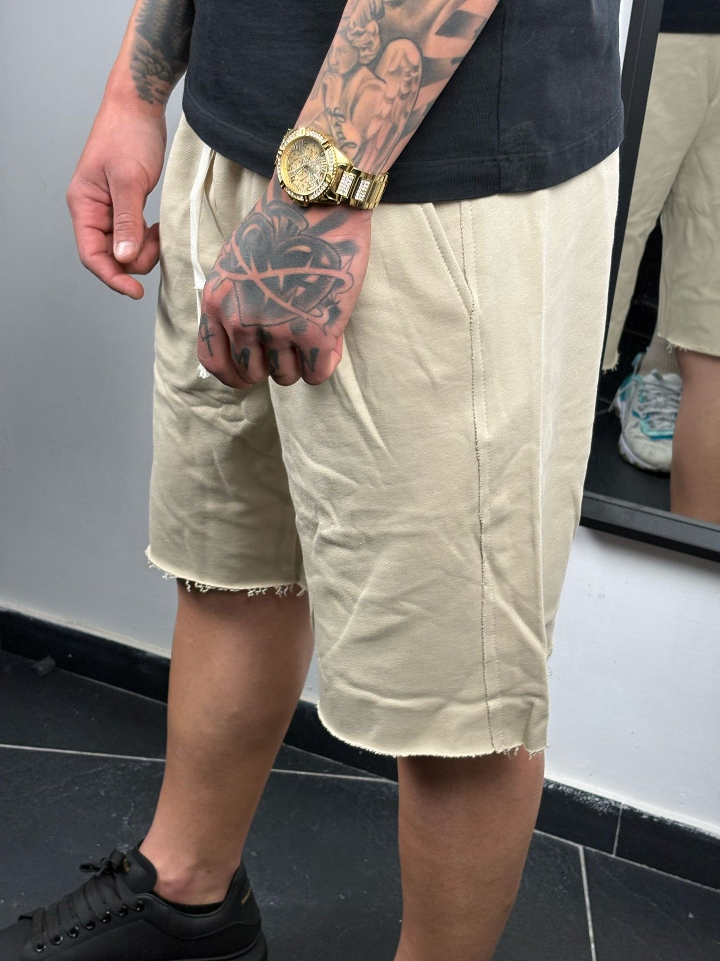shorts over garzati panna